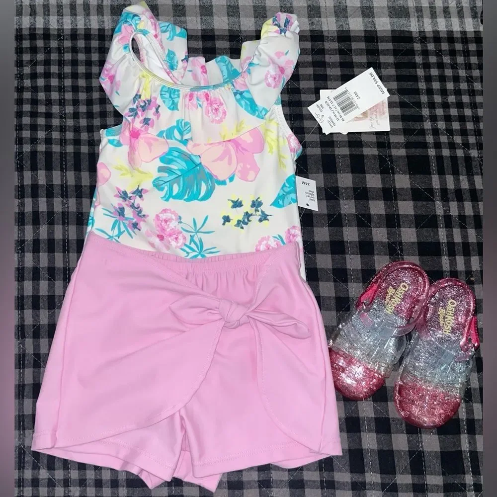 Jessica Simpson Girls Bathing Suit Set